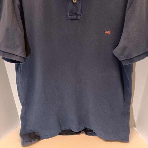 Ralph Lauren Shirt Mens XL Blue Golf Embroidered Flag Logo Polo Jeans Co Vintage - Picture 5 of 8